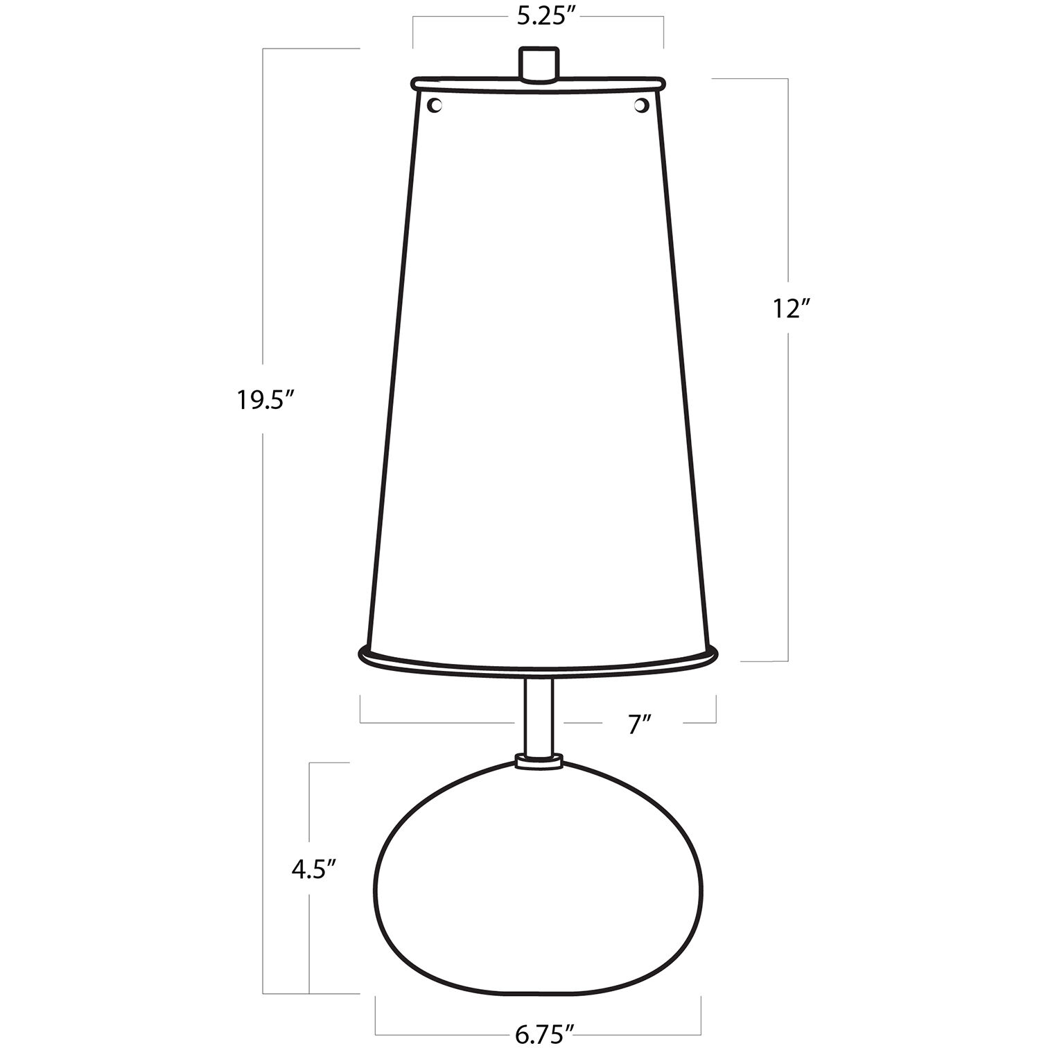 Hattie 19.5 inch 40.00 watt White Mini Lamp Portable Light