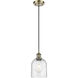 Ballston Bella 1 Light 5.5 inch Antique Brass Cord Hung Mini Pendant Ceiling Light
