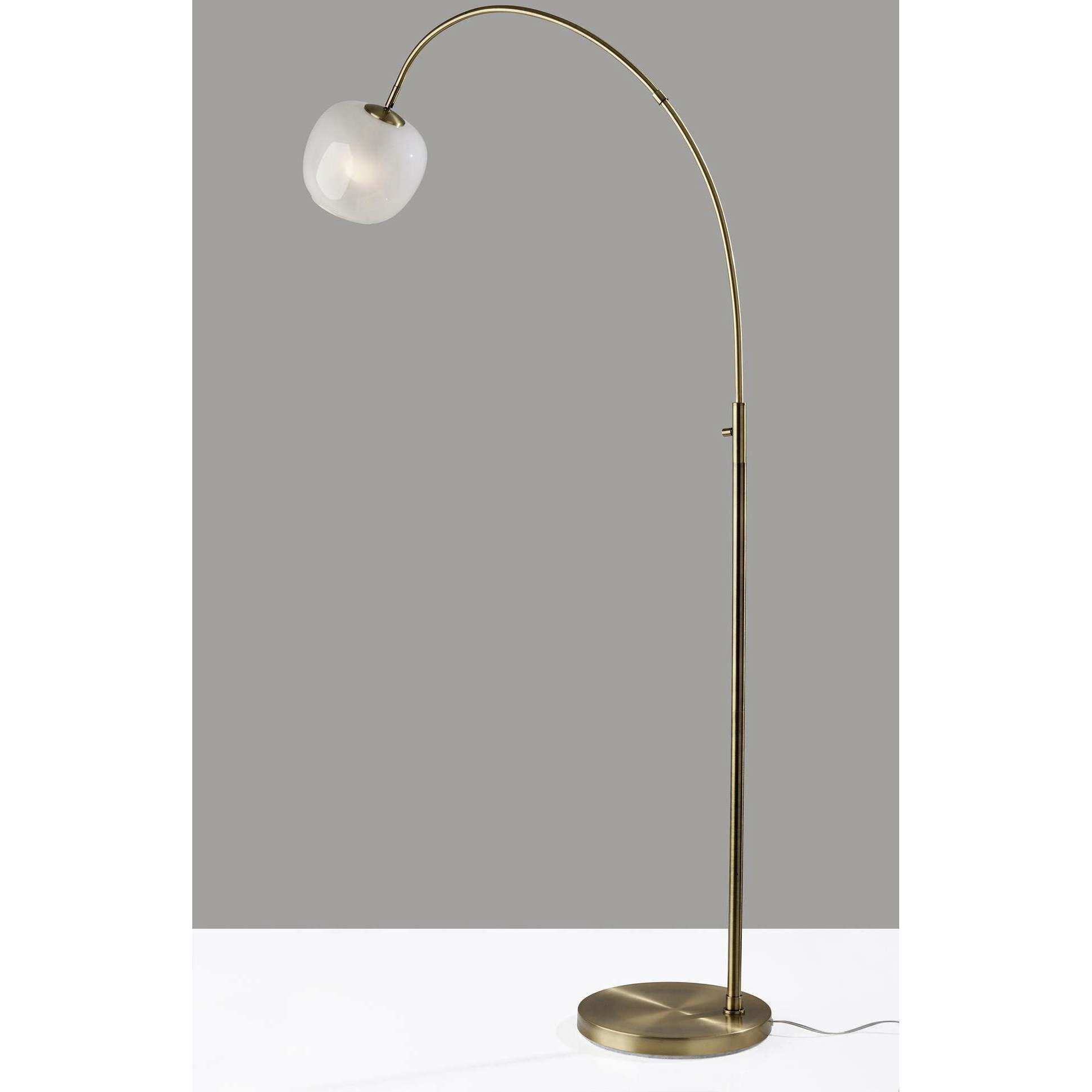 Magnolia 72 inch 100.00 watt Antique Brass Arc Floor Lamp Portable Light