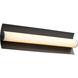 Wave LED 23 inch Black Vanity Light Wall Light