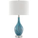 Lupo 31 inch 150 watt Blue/Clear/Polished Nickel Table Lamp Portable Light