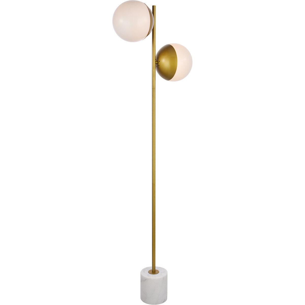 Eclipse 63 inch 40 watt Brass Floor Lamp Portable Light
