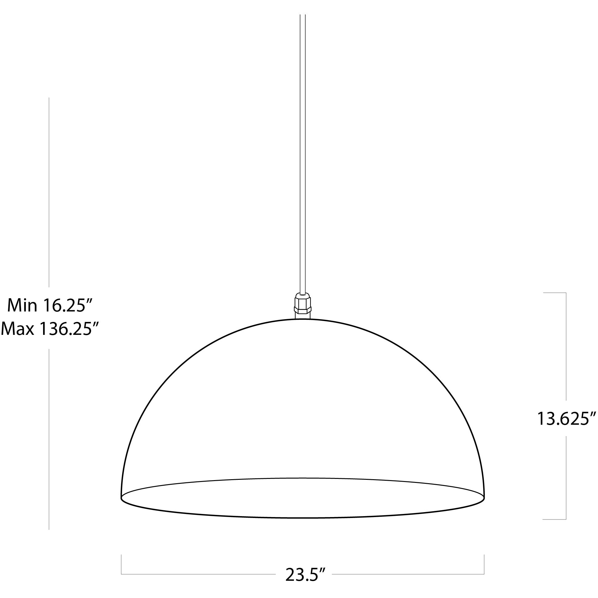 Peridot 1 Light 23.5 inch White Outdoor Pendant, Large