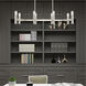 Copenhagen 8 Light 40 inch Brushed Nickel Linear Chandelier Ceiling Light