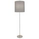 Kate 66.25 inch 150.00 watt Polished Nickel Floor Lamp Portable Light in Smoke Gray