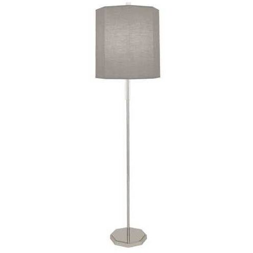 Kate 66.25 inch 150.00 watt Polished Nickel Floor Lamp Portable Light in Smoke Gray