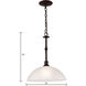 Jackson 1 Light 14 inch Oil Rubbed Bronze Pendant Ceiling Light