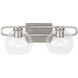 Codyn 2 Light 19.75 inch Brushed Nickel Bath Vanity Wall Light