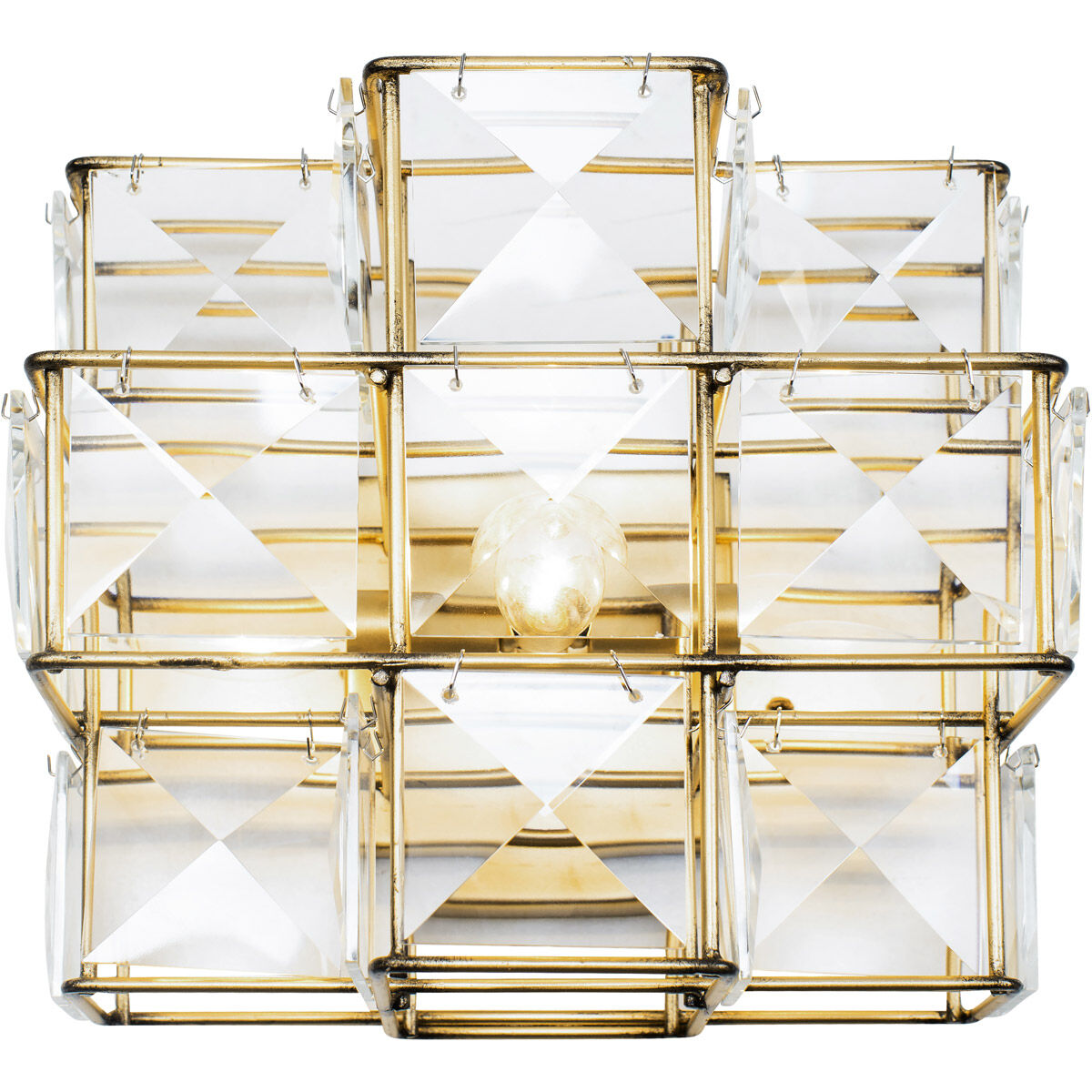 Cubic 3 Light 11.5 inch Calypso Gold Sconce Wall Light