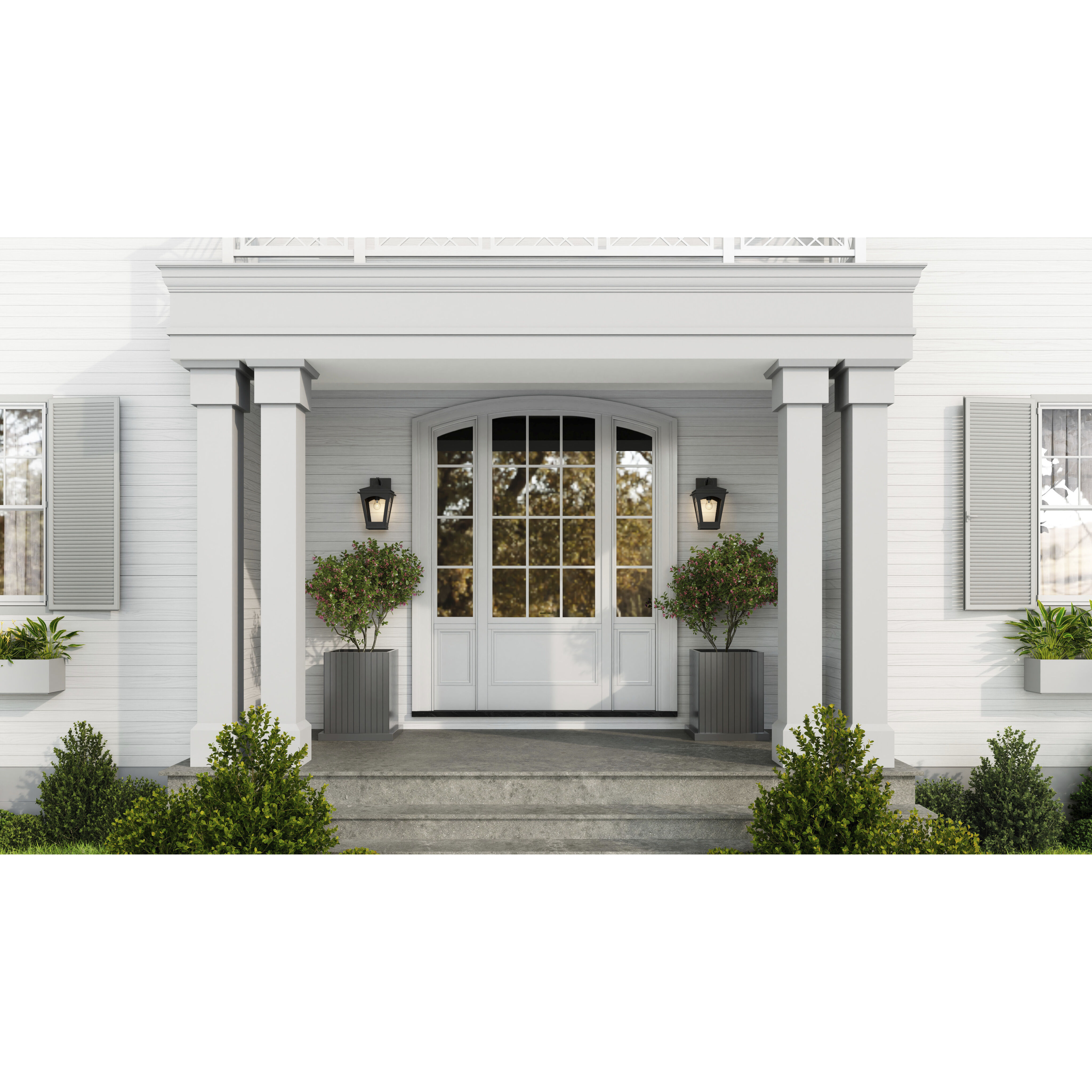 Huck 1 Light 16.75 inch Earth Black Outdoor Wall Lantern, Large