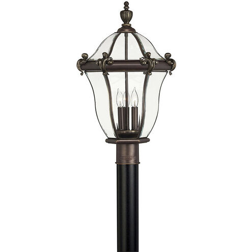 Estate Series San Clemente 3 Light 22.25 inch Copper Bronze Outdoor Post Mount Lantern
