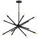 C&M by Chapman & Myers Eastyn 12 Light 29.75 inch Midnight Black Chandelier Ceiling Light