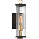 Cara 1 Light 14 inch Legacy Brass and Dark Matte Black Outdoor Wall Sconce