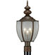Roman Bronze 3 Light 22 inch Roman Bronze Outdoor Post Lantern