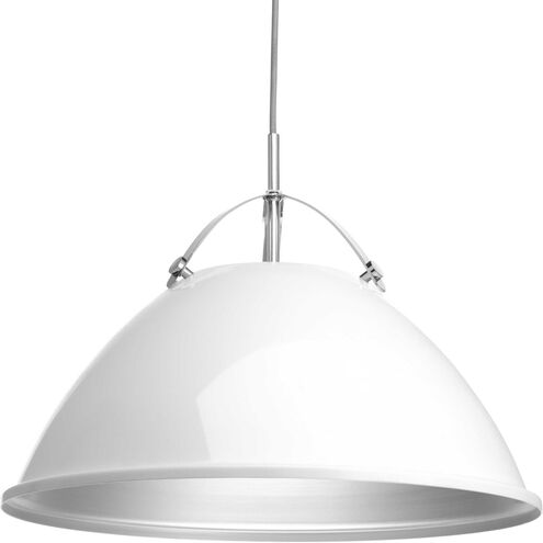 Tre 1 Light 20 inch White Pendant Ceiling Light, Large