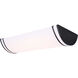 Glamour LED 11.26 inch Black Linear Flush Mount Ceiling Light