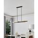 Grazia LED 48 inch Matte Black and Brushed Gold Linear Chandelier Ceiling Light