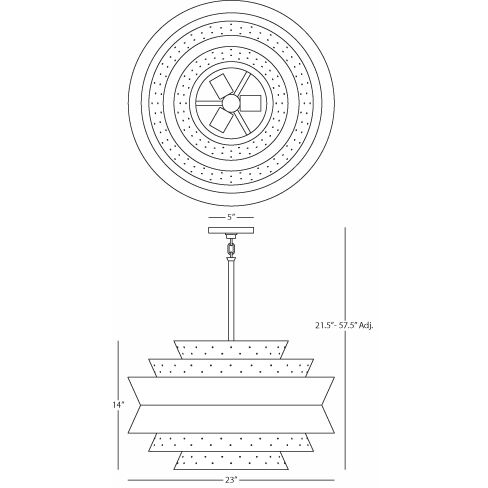 Pierce 3 Light 23 inch Ruby Red Pendant Ceiling Light