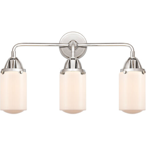 Nouveau 2 Dover LED 23 inch Polished Chrome Bath Vanity Light Wall Light in Matte White Glass