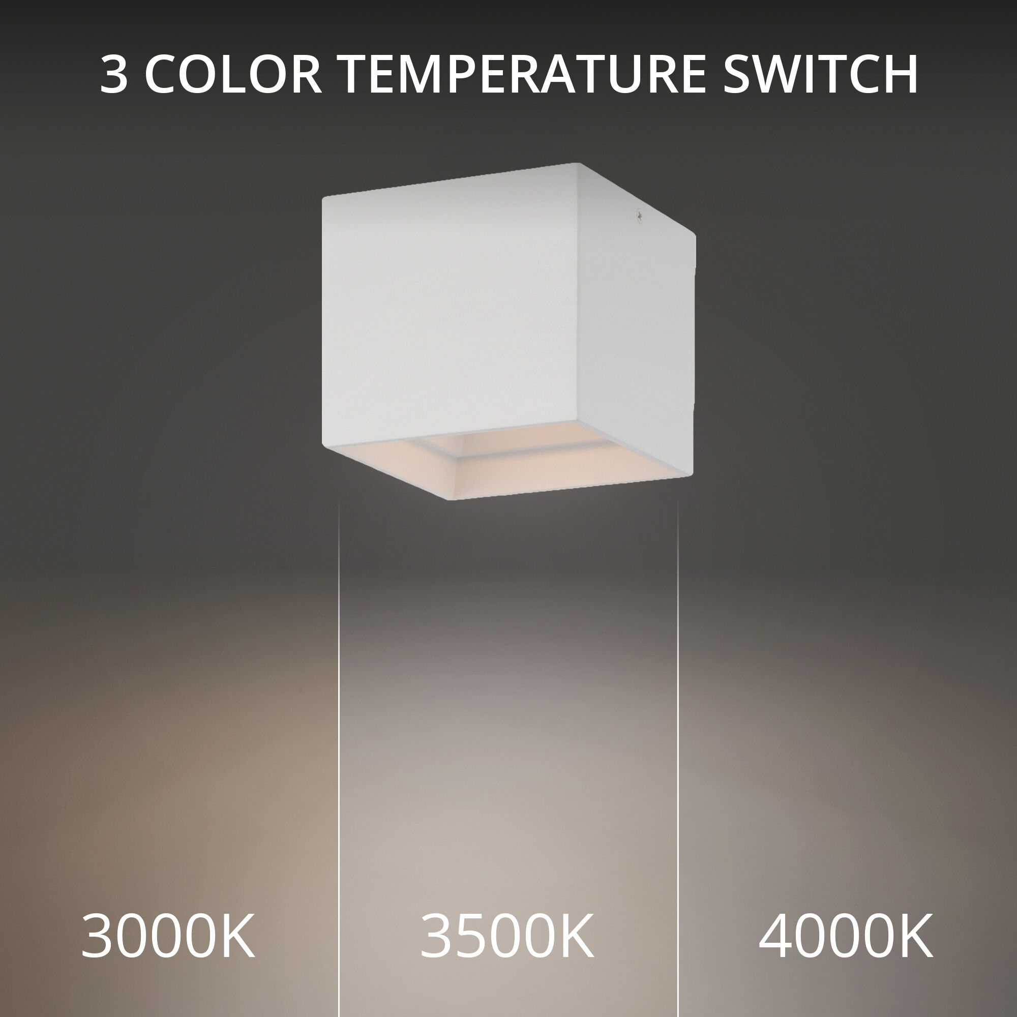 Downtown LED 5 inch White Flush Mount Ceiling Light in 4000K, dweLED