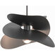 Hibiscus 1 Light 15.4 inch Black Mini Pendant Ceiling Light, Small