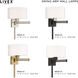 Allison 24 inch 100.00 watt Brushed Nickel Swing Arm Wall Lamp Wall Light