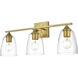 Harris 3 Light 24 inch Brass Bath Sconce Wall Light