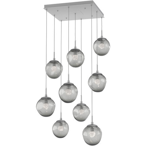 Aster LED LED Classic Silver Chandelier Ceiling Light, Square Multi-Pendant