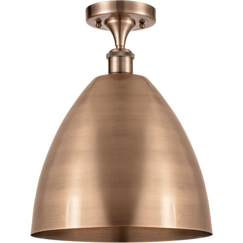 Ballston Dome 1 Light 12 inch Antique Copper Semi-Flush Mount Ceiling Light