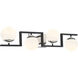 Alluria II 4 Light 31 inch Coal With Polished Nichel High Bath Light Wall Light