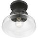 Avondale 1 Light 9 inch Black Semi-Flush Ceiling Light