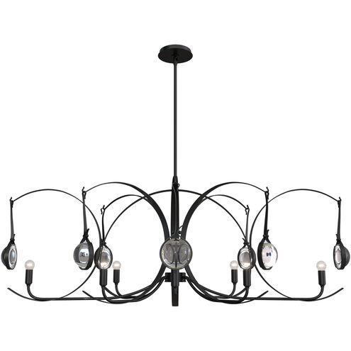 Optic 8 Light 50.6 inch Ink and Ink Oval Pendant Ceiling Light