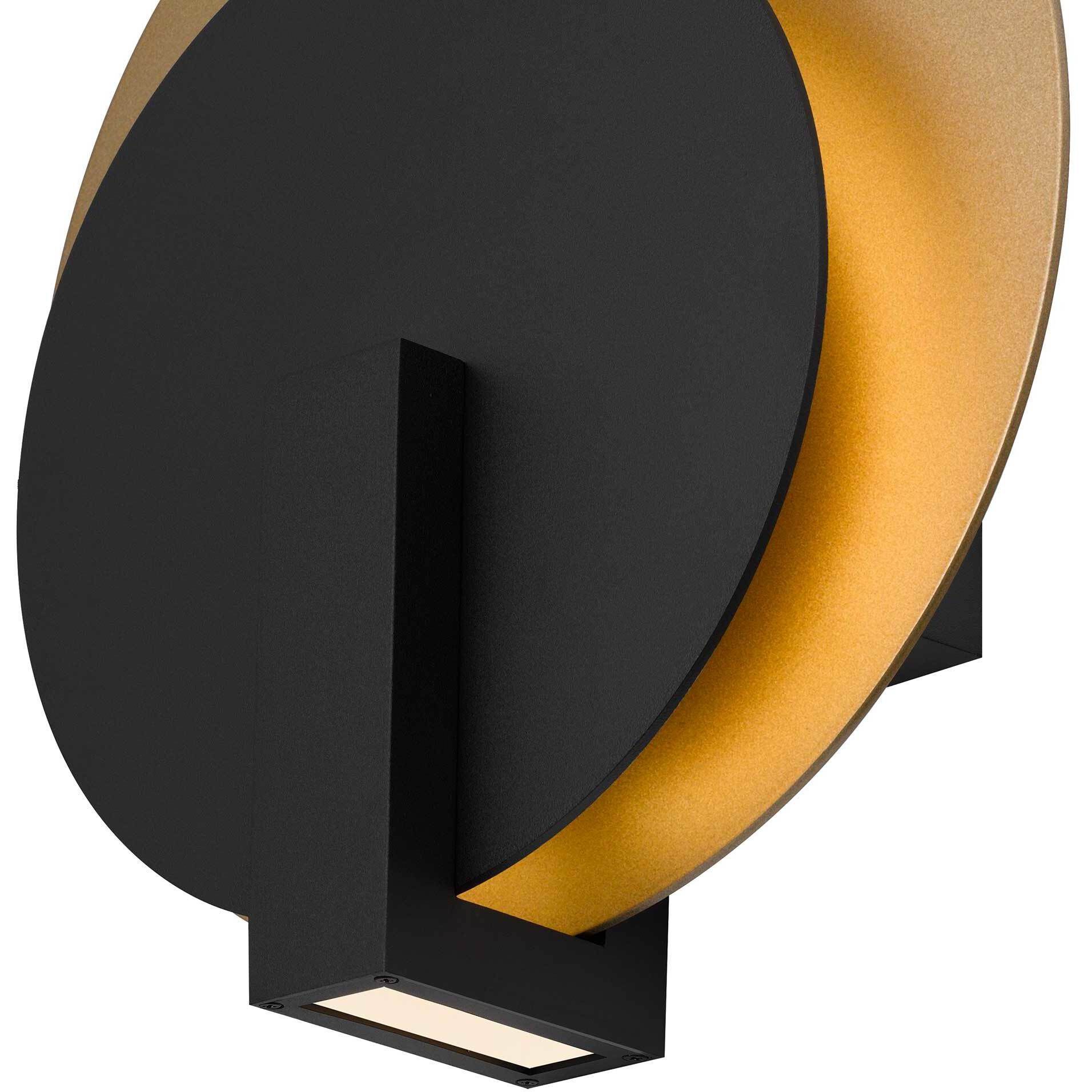 Eclipse LED 12.75 inch Sand Black Outdoor Wall Sconce
