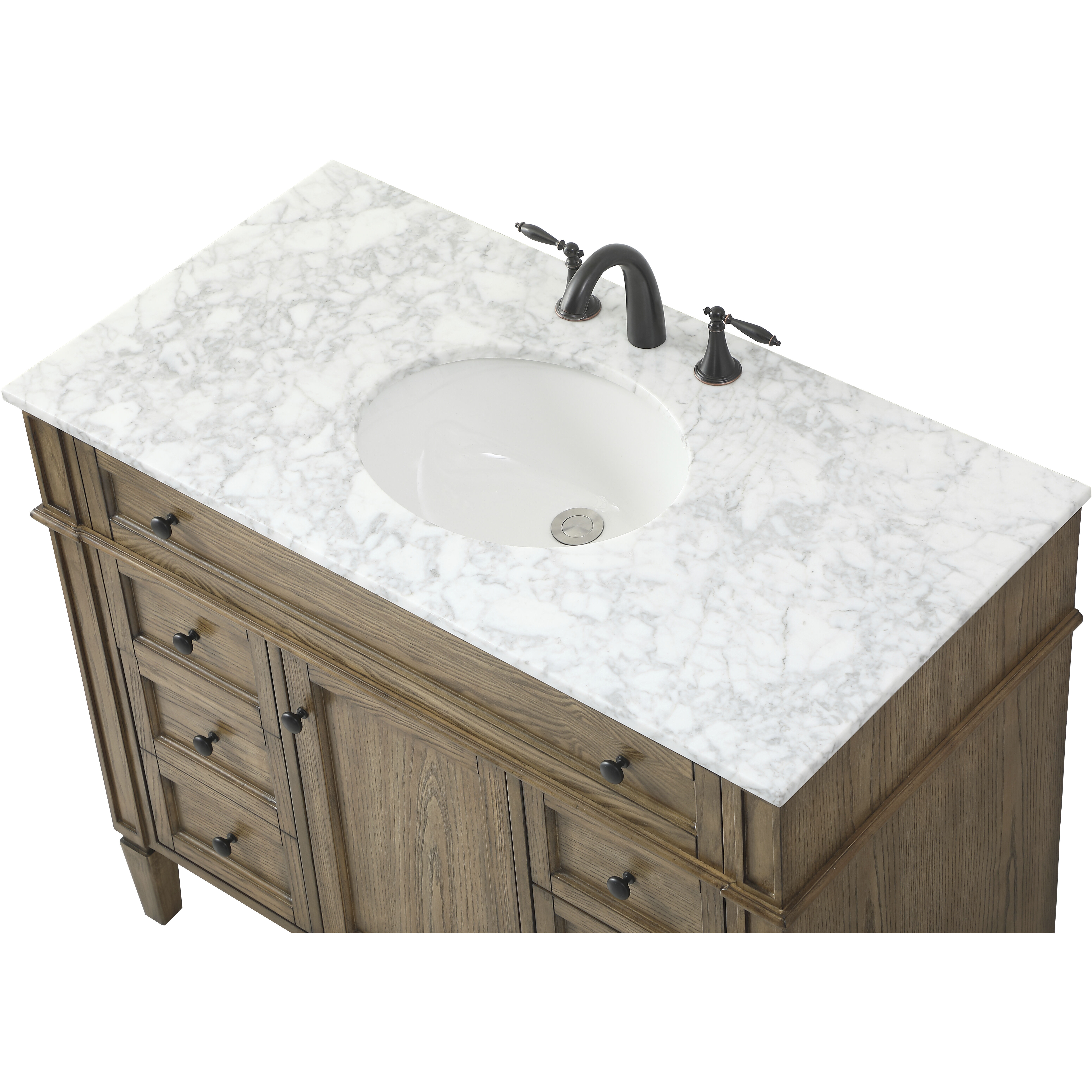 Park Avenue 42 X 22 X 35 inch Driftwood Vanity Sink Set