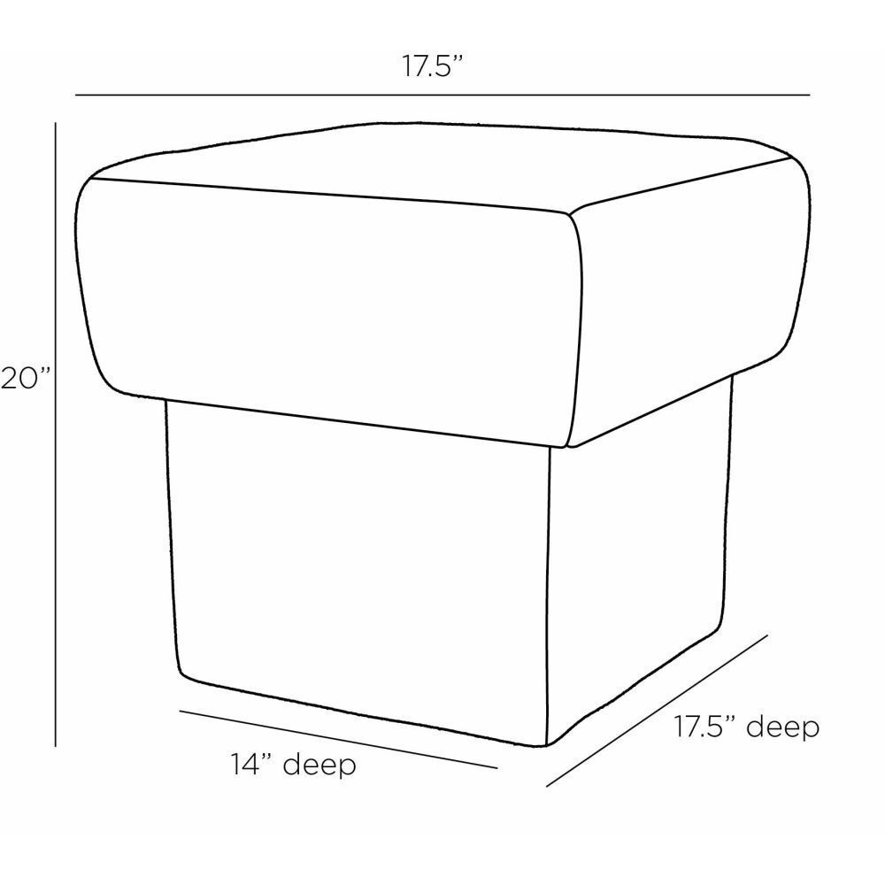 Athens 20 inch Olive Ottoman