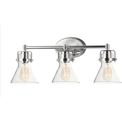 Seafarer 3 Light 24 inch Polished Chrome Bath Vanity Wall Light in Without Bulb