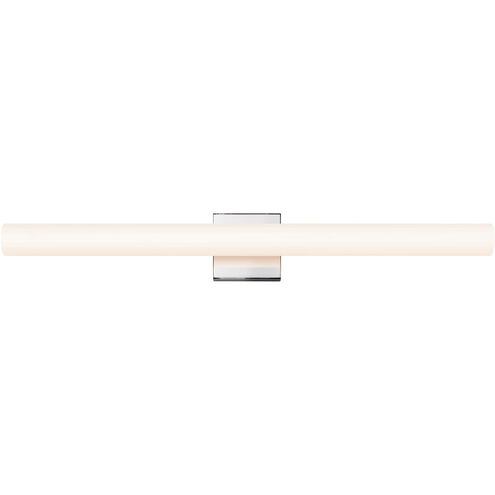 Tubo Slim LED 32 inch Polished Chrome Bath Bar Wall Light with Flat Trim