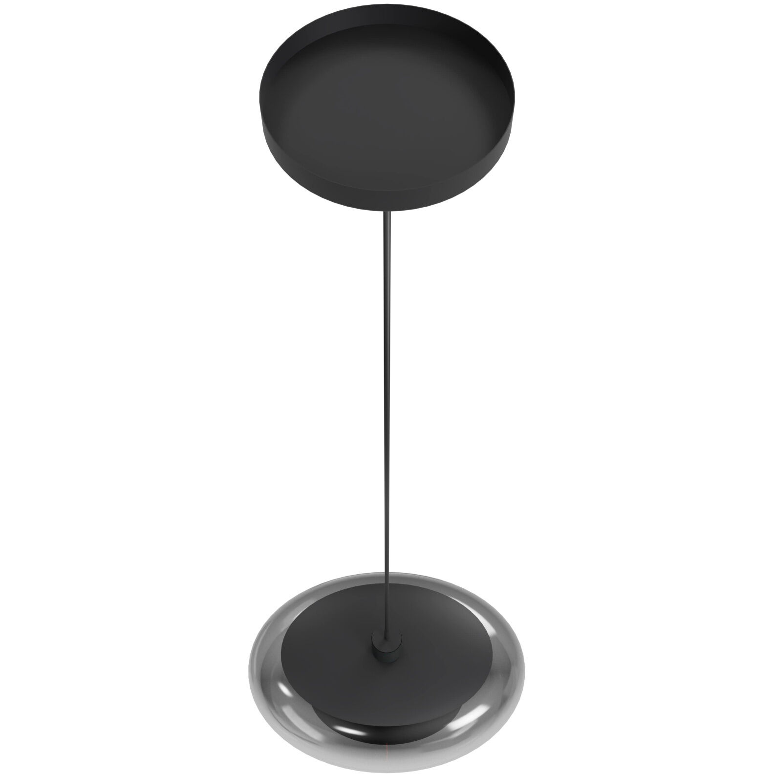 Monaco LED 12 inch Black+Smoky Pendant Ceiling Light