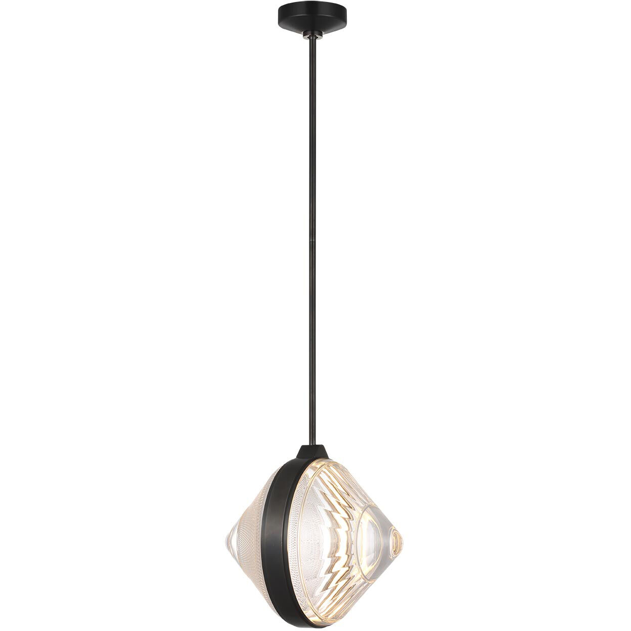 Waterford Copper Coast LED 15 inch Bronze Karo and Olive Cut Pendant Ceiling Light