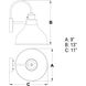 Delano LED 13 inch Oil Burnished Bronze and Light Gold Outdoor Wall
