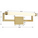 Clinton 28 watt 26.25 inch Vibrant Gold Picture Light Wall Light