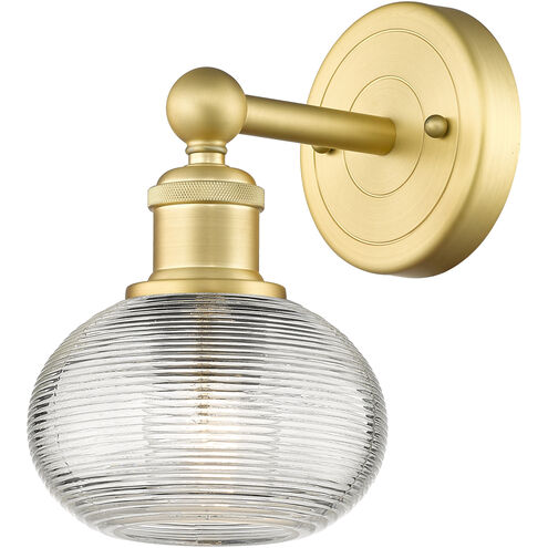 Edison Ithaca 1 Light 6 inch Satin Gold Sconce Wall Light