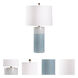 Pam Cain 31 inch 100.00 watt Aqua/White Glaze Table Lamp Portable Light
