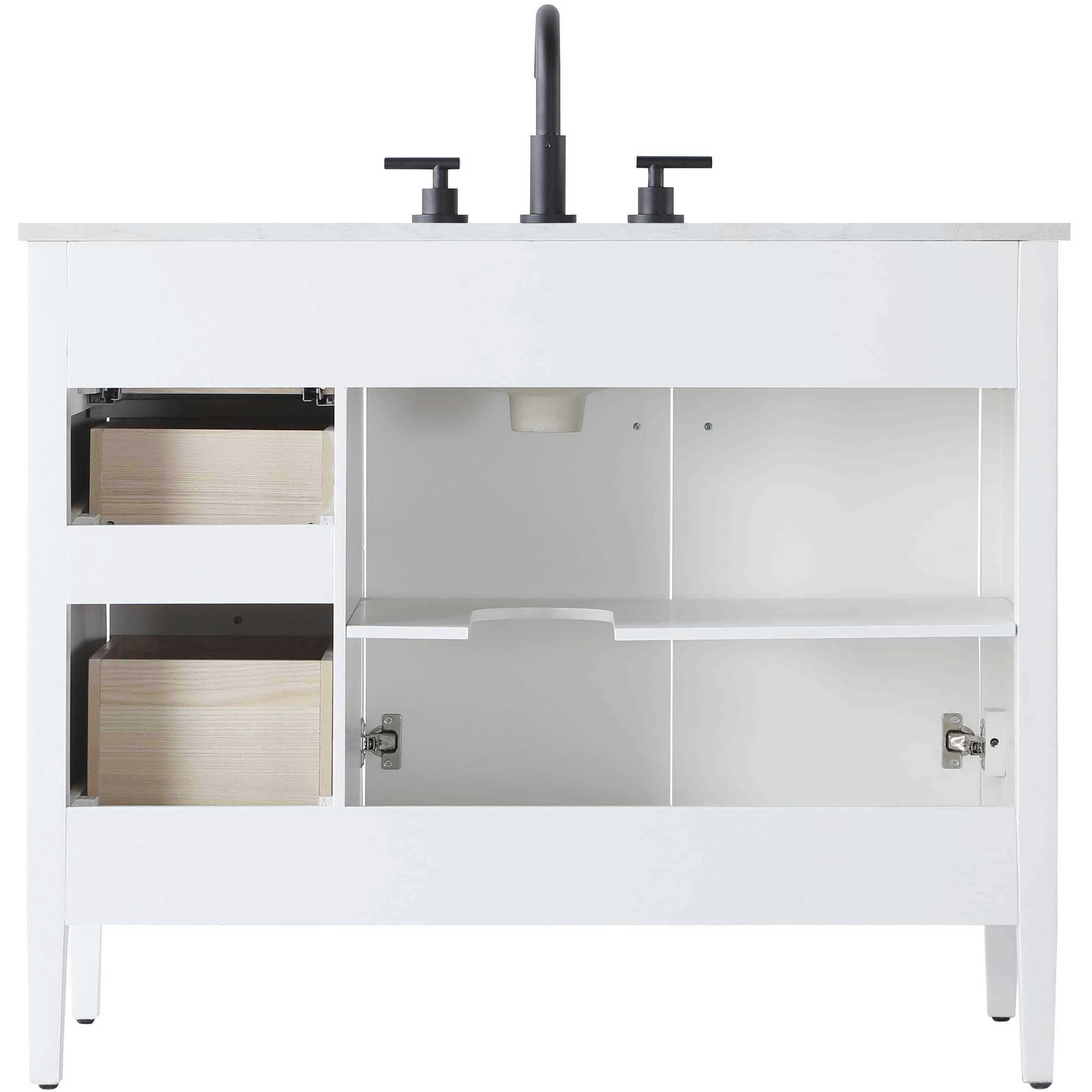 Blakely 42 X 34 inch White Bathroom Vanity Cabinet