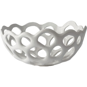 Perforated Porcelain 12 X 6 inch Decorative Bowl