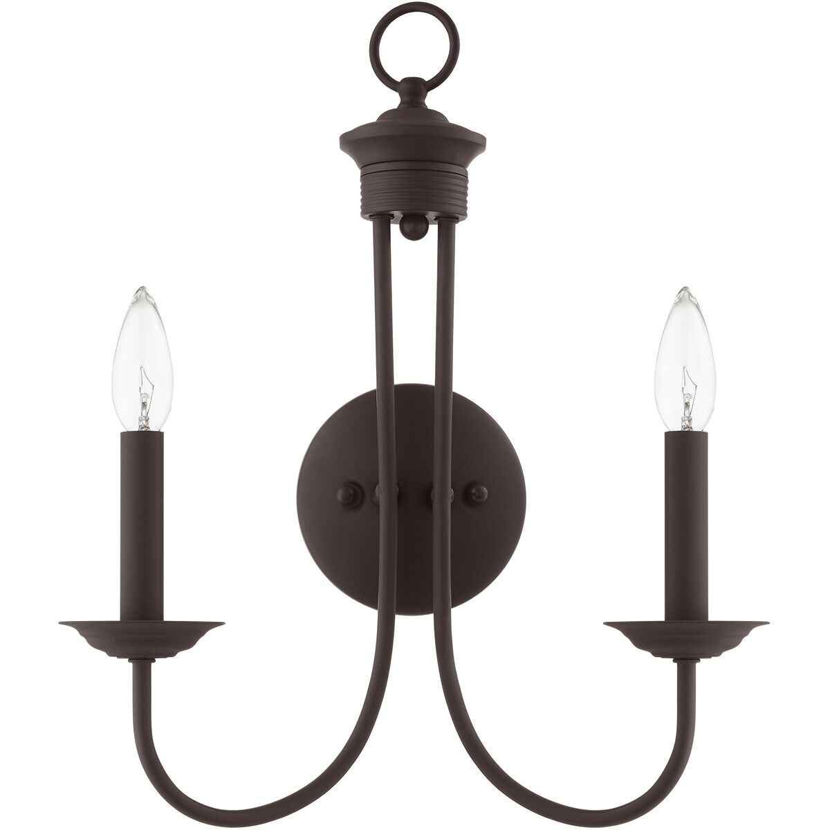 Estate 2 Light 14 inch Bronze Sconce Wall Light