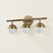 Enson 3 Light 19.25 inch Patina Brass Bath and Vanity Wall Light