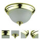 Signature 2 Light 7 inch Plated Brass Flushmount Ceiling Light