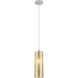 Downtown Urban Crown Point 1 Light 4.5 inch Satin Nickel Pendant Ceiling Light in Mercury
