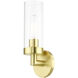 Ludlow 1 Light 4 inch Satin Brass ADA Single Sconce Wall Light, Single